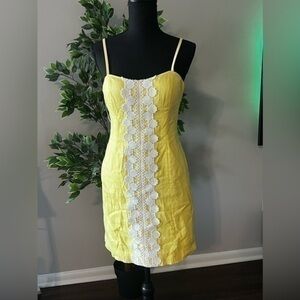 Lilly Pulitzer yellow shelli stretch dress